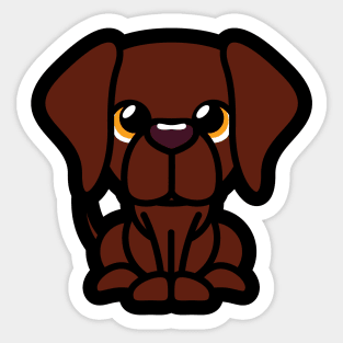 Chocolate Labrador Tooniefied Sticker